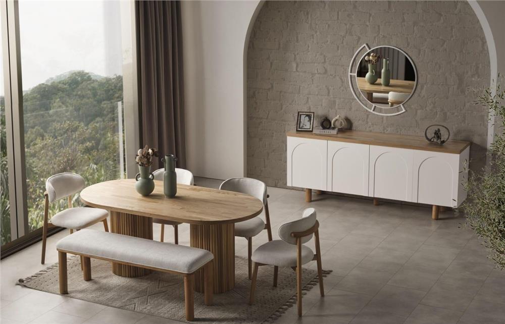 8 kişilik yemek masası